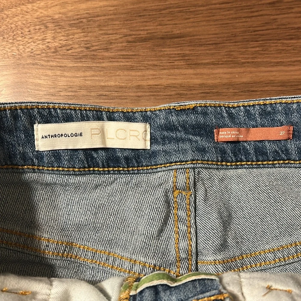 Anthropologie Pilcro Denim Blue Women's Shorts Distressed Size 27 - Picture 7 of 12